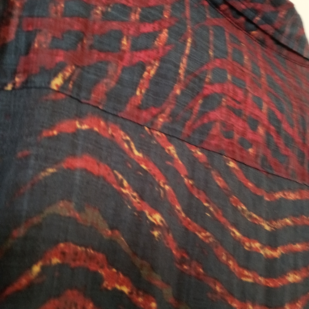 VatPave Red and Black Zebra Patterned Festival Tropical Camp Shirt 3XL - Picture 9 of 9